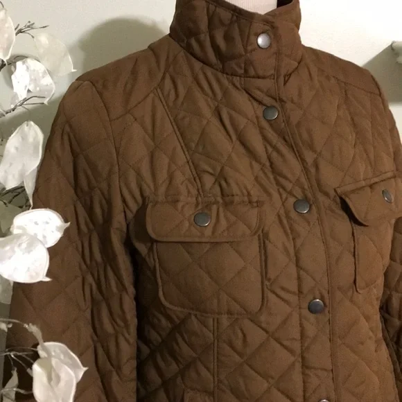 Brown quilted jacket - Picture 2 of 4